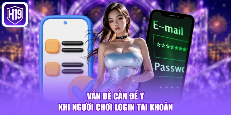 Vấn đề cần để ý khi người chơi login tài khoản